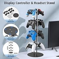 Vista 5 de Kytok Soporte de control de 4 niveles con organizador de cables para escritorio, soporte de pantalla universal compatible con Xbox PS5 PS4 Nintendo