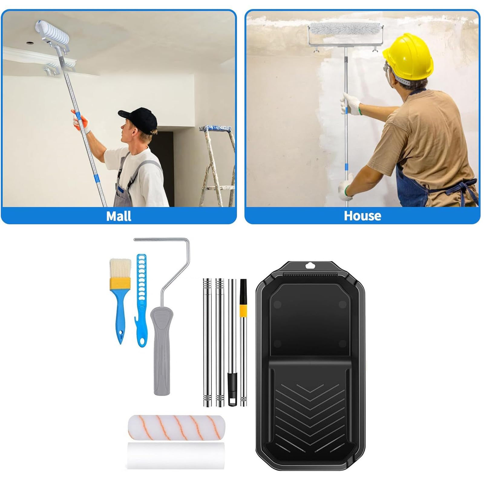 Set piccoli rulli multiuso per pittura con schiuma e design in microfibra Accessorio per strumenti pittura murale per uso quotidiano artigianale e professionale
