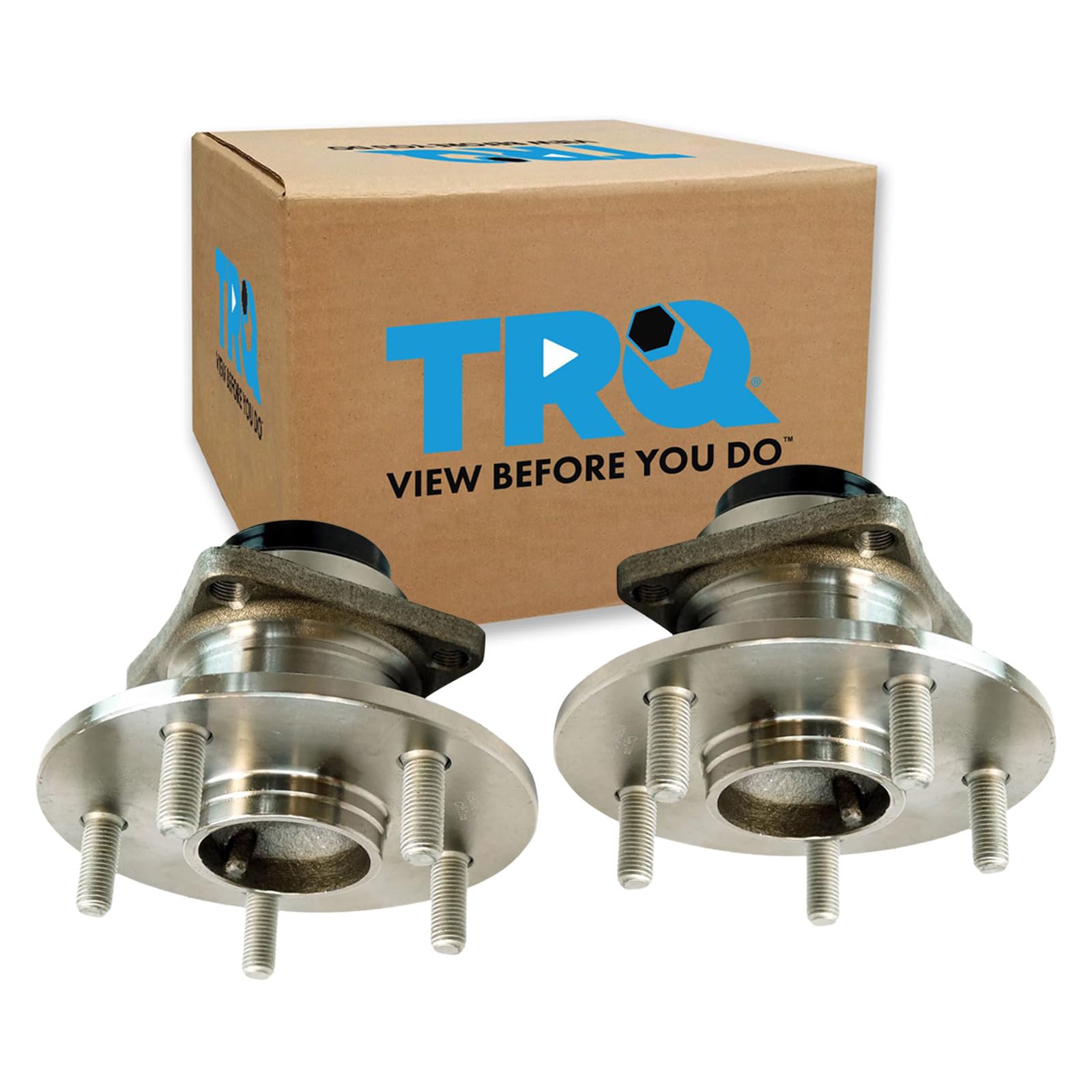 TRQ Rear Left and Right Wheel Bearing and Hub Assembly Set 2 Piece