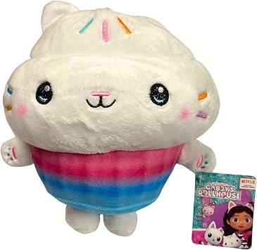DREAMWORKS GABBYS DOLLHOUSE - Large 25-35cm Super Soft Gift Quality Embroidered Plush - Cakey Cat