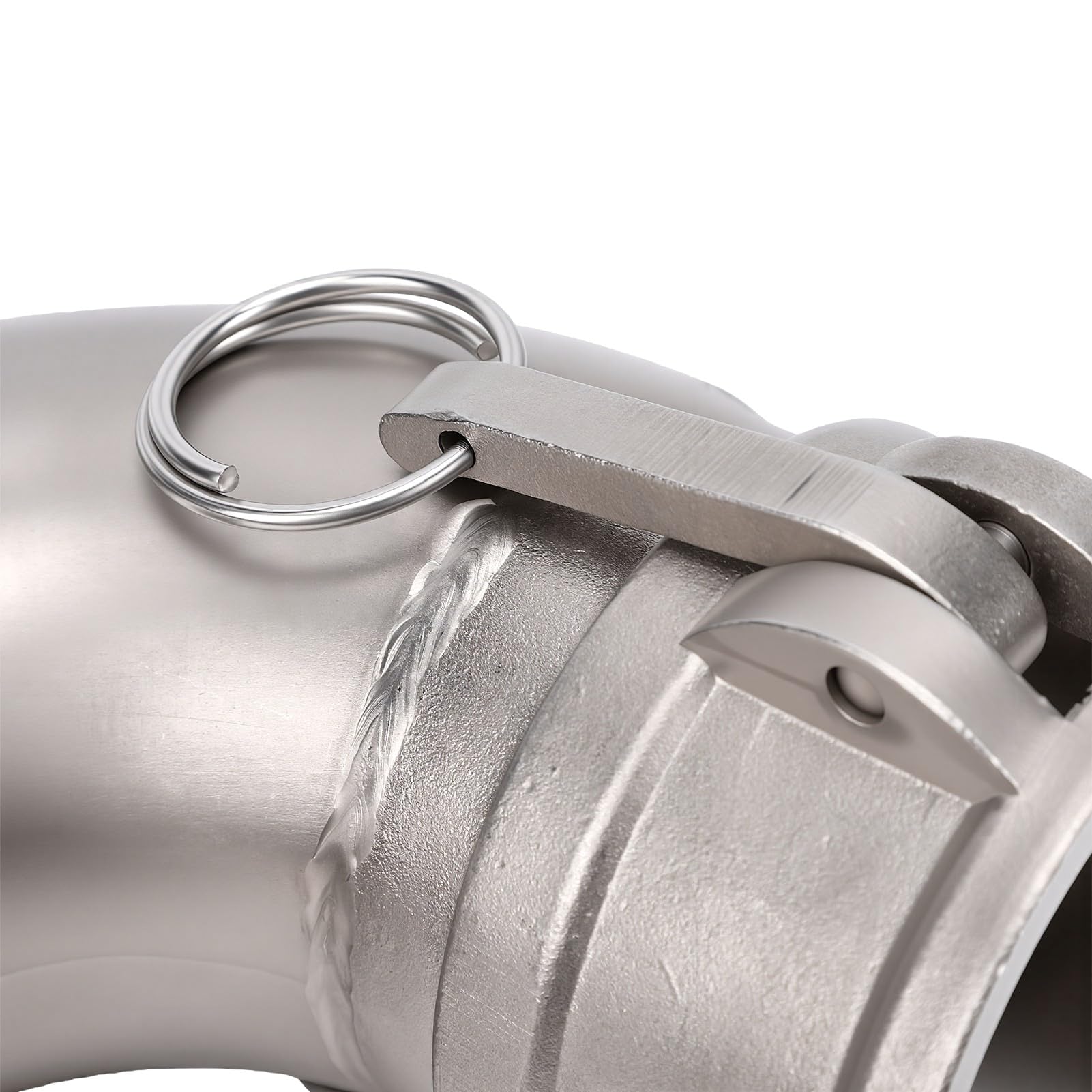 ASHATA Acoplamiento de Manguera Camlock de 90 Grados, Adaptador de Codo Confiable de Latón de 2 Pulgadas para Transferencia de Aceite Hidráulico y Aceite Emulsionado, Aplicaciones Versátiles