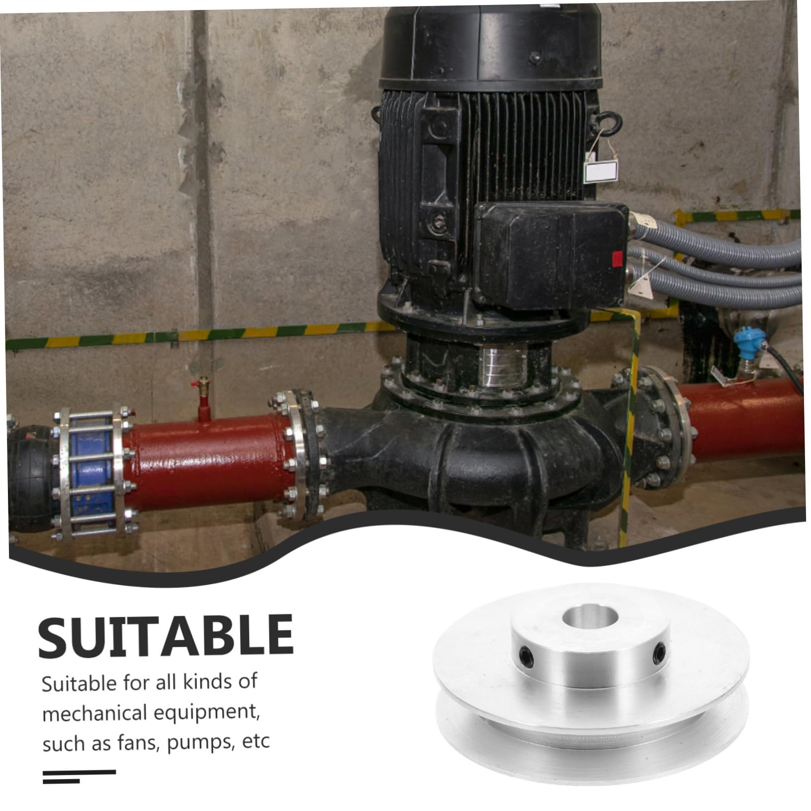 Puleggia a v Singola in Alluminio Ø80mm Foro 14mm Per Trasmissione a Cinghia Trapezoidale Puleggia Motore Per Macchinari Industriali Scanalatura Per Ventilatori e Pompe