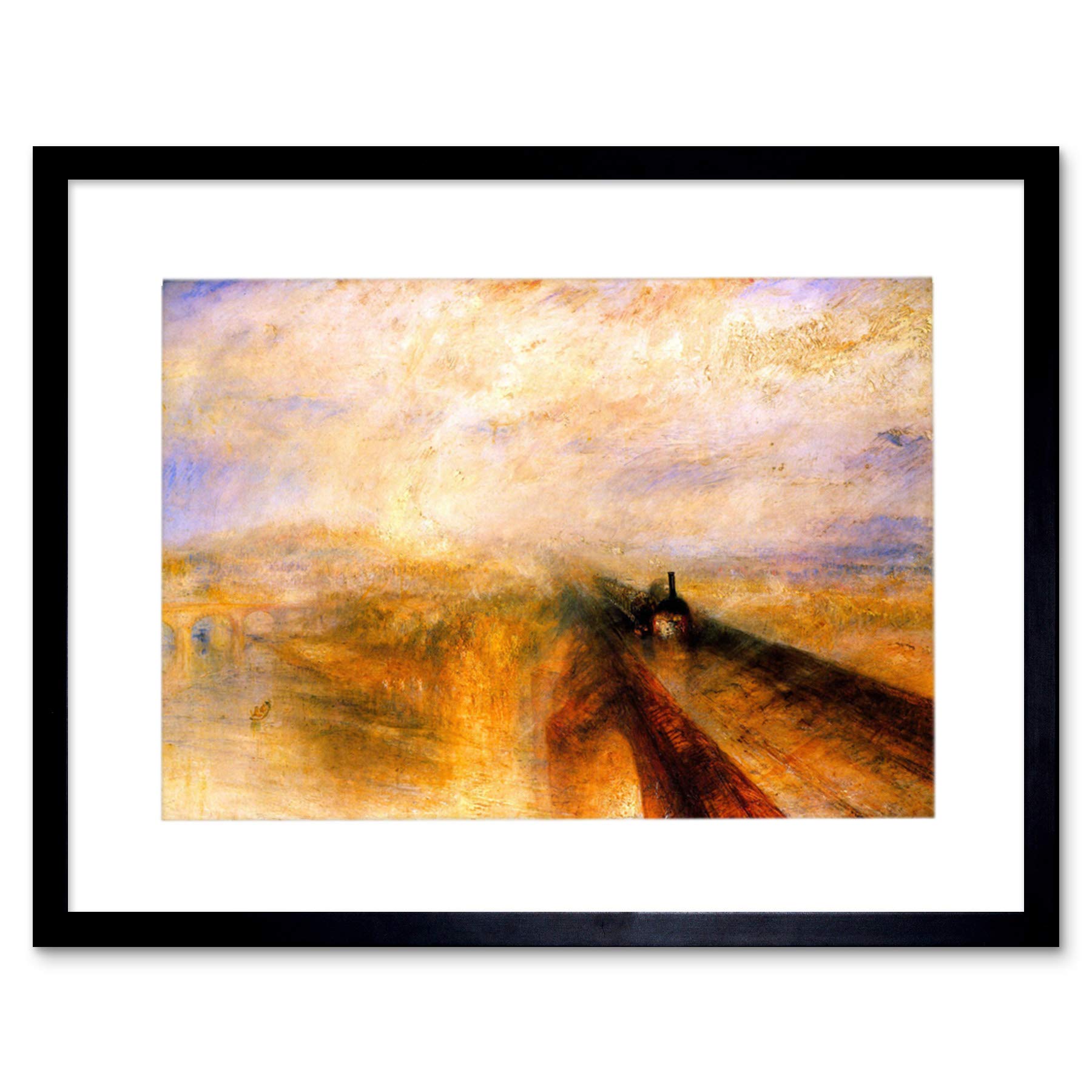 Wee Blue Coo Turner Rain Steam Speed Great Western Rail Picture Framed Wall Art Print