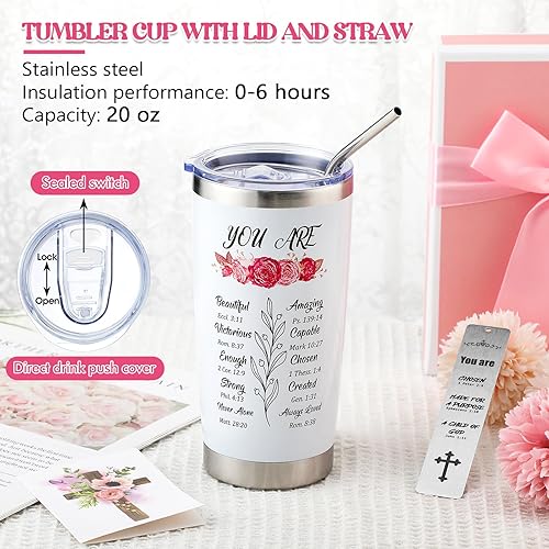 Miniatura 4 de Uiifan 11 piezas de regalos cristianos para mujeres, regalos religiosos inspiradores de fe rosa inspirador regalo espiritual de cumpleaños bíblico