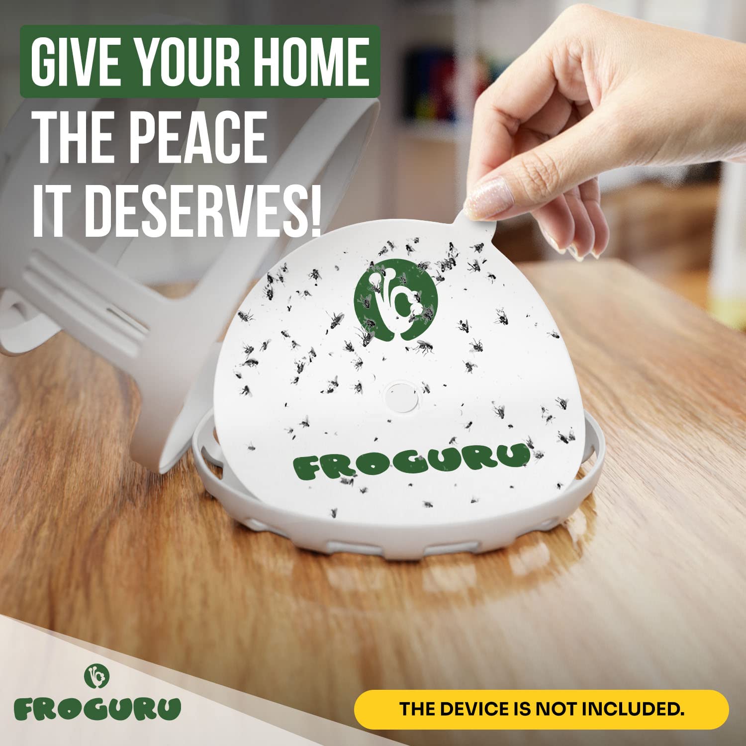 FROGURU Flea Trap Sticky Refill Discs (12-Pack) - Easy to Use & Strong Indoor Dome Flea & Fly Trap Refill Glue Boards for Home. Traps Insects Like Fruit Flies, Bugs, Mosquitoes, Gnats, Moths, etc.