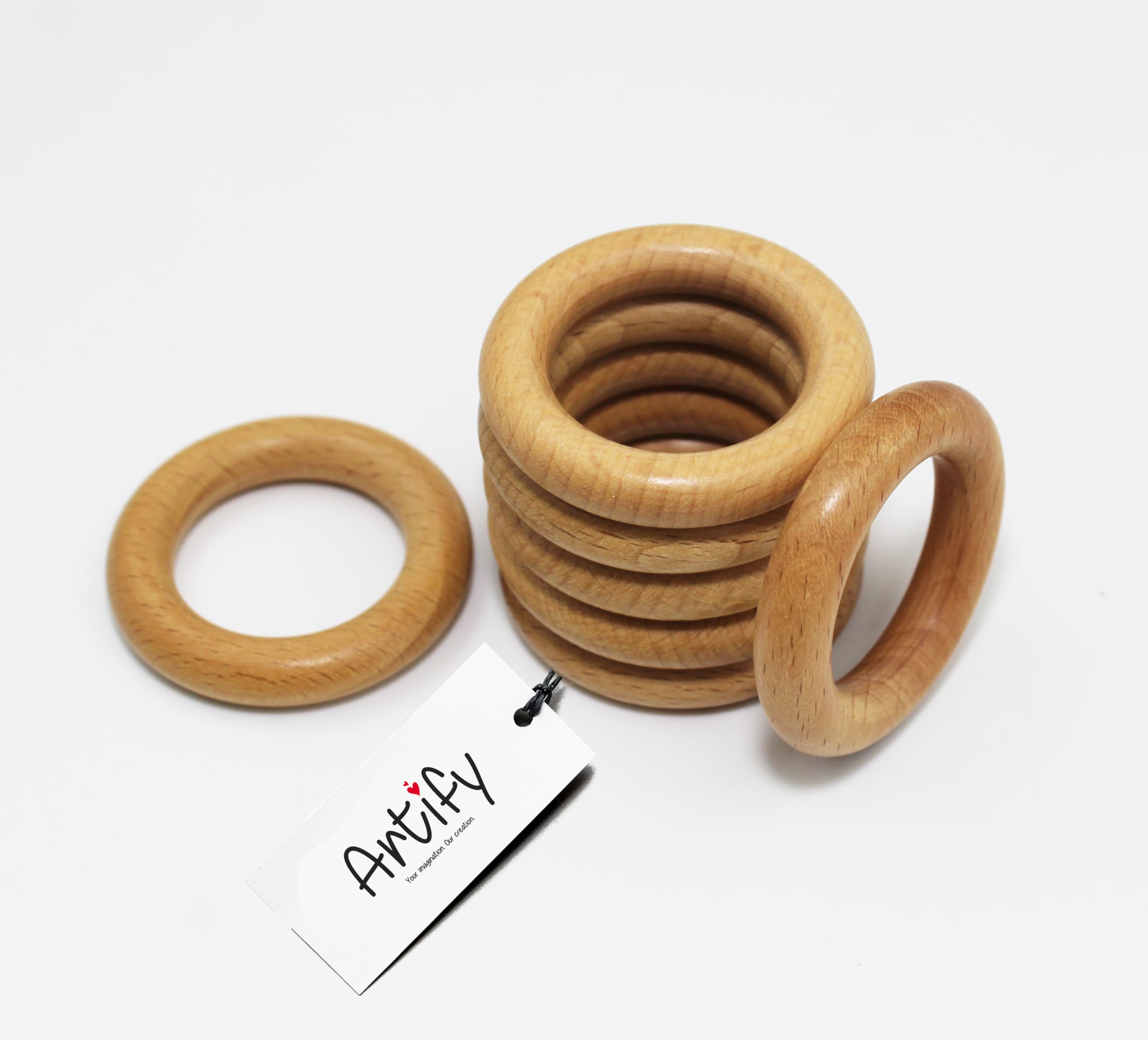 Artify | Natural Wooden Rings (7cm, 5pcs) | Smooth Finished Wood Circles for Craft, Toys, DIY Projects - Pack of 5 (B0CLDL2J58) Amazon Price History, Amazon Price Tracker
