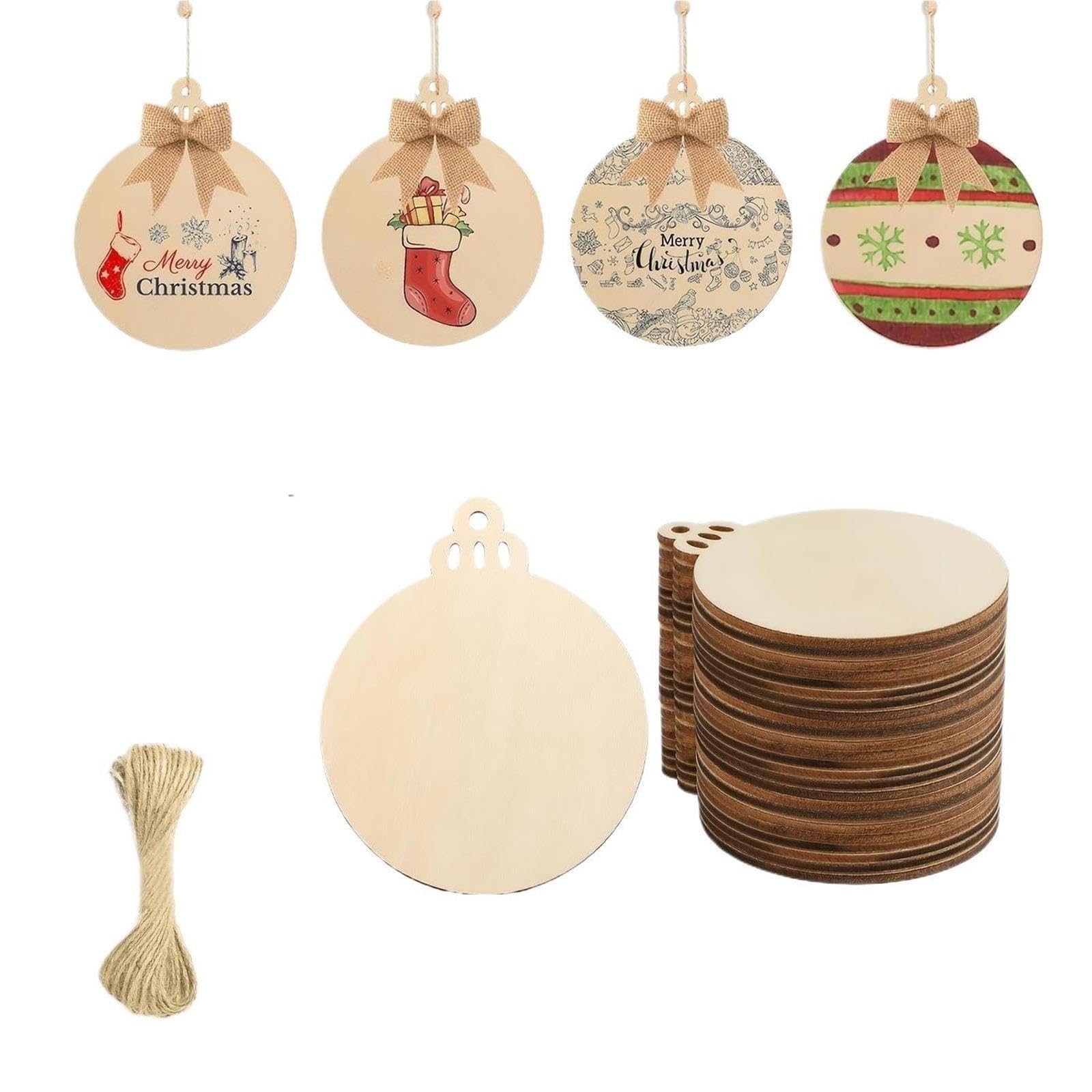 Pezzi Dischi Legno Ornamenti natalizi in legno