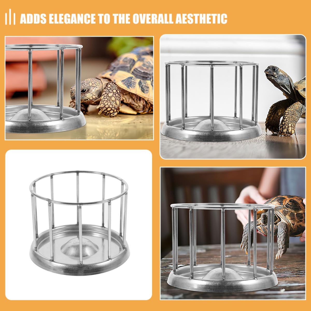 Artibetter Gamelle Surface Lisse Acier Inoxydable Argenté Terrarium en pour Mangeoire Reptile Adaptée pour Nourriture Tortue Terrestre et Animaux de Compagnie