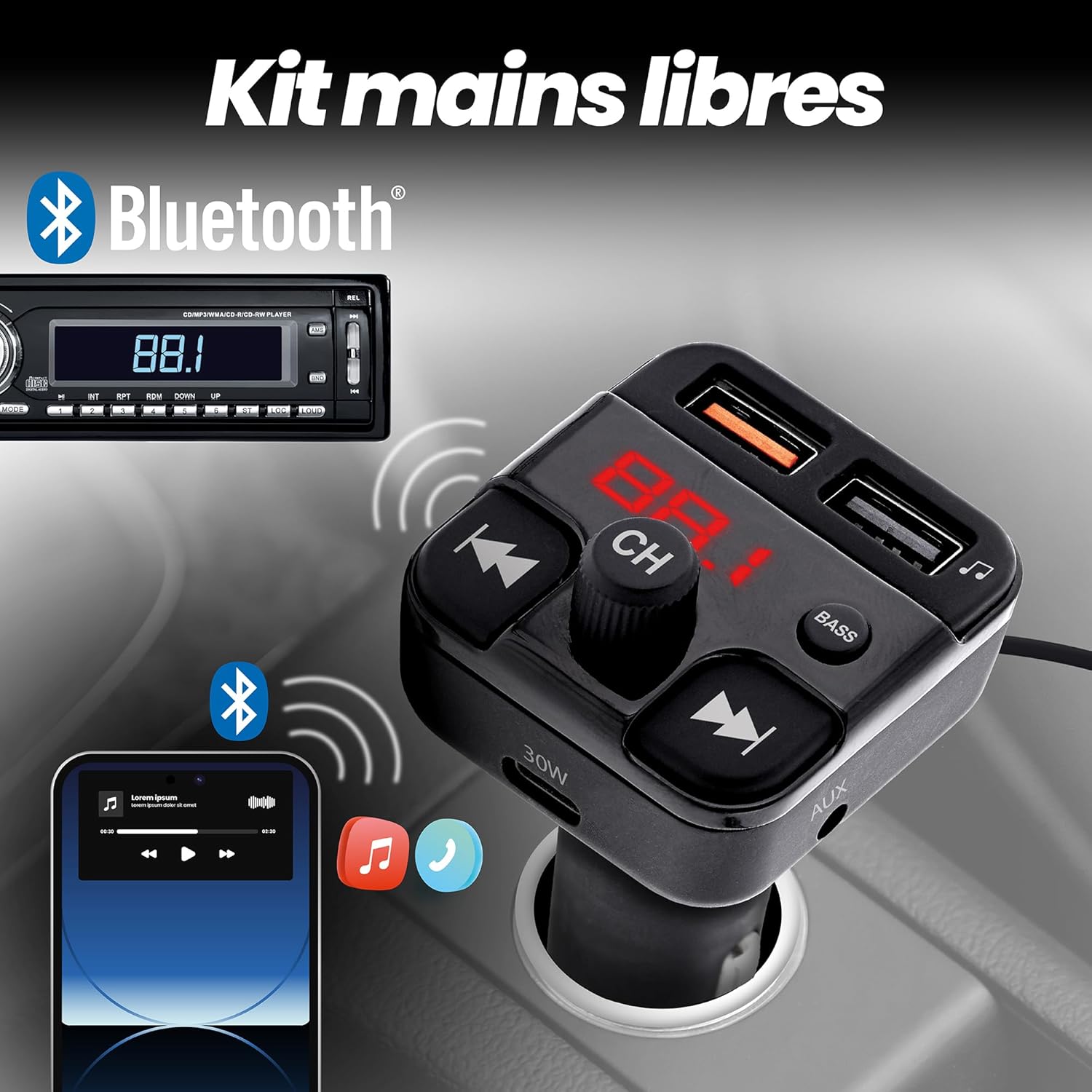 Hands-free calling via Bluetooth