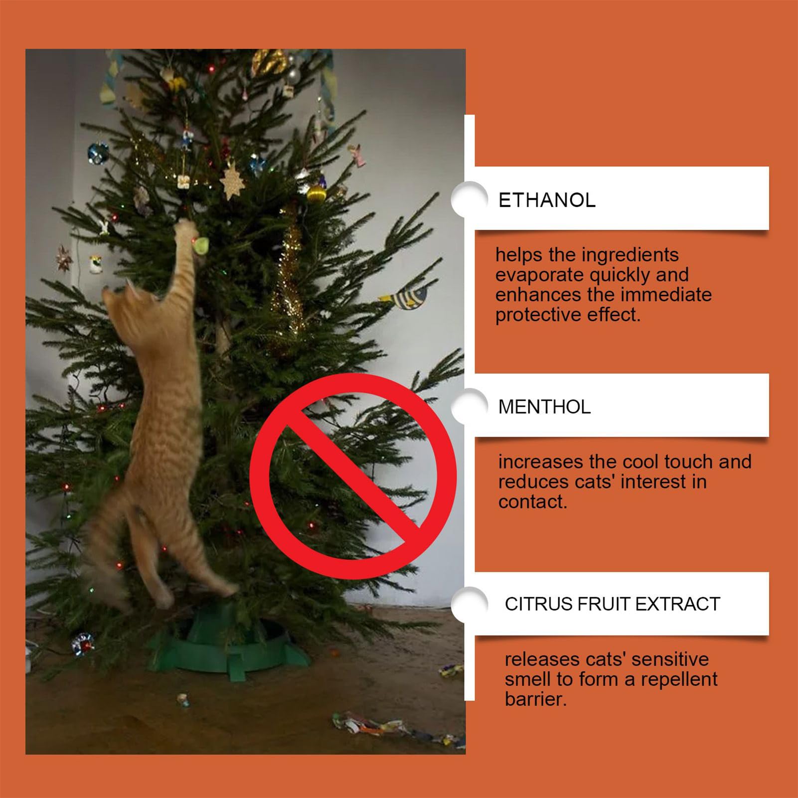 Spray anti gatto – 120 ml Pet Training Spray | Barriera a lunga durata comportamentale allenamento per pavimenti, piante, tappeti, divani, esterni, interni, gattini