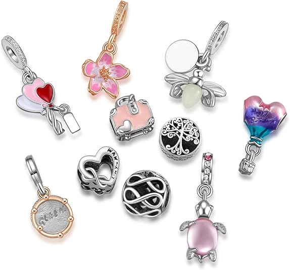 Karakara 10-Pack Charm Set Review: Silver Charms for Pandora Bracelets