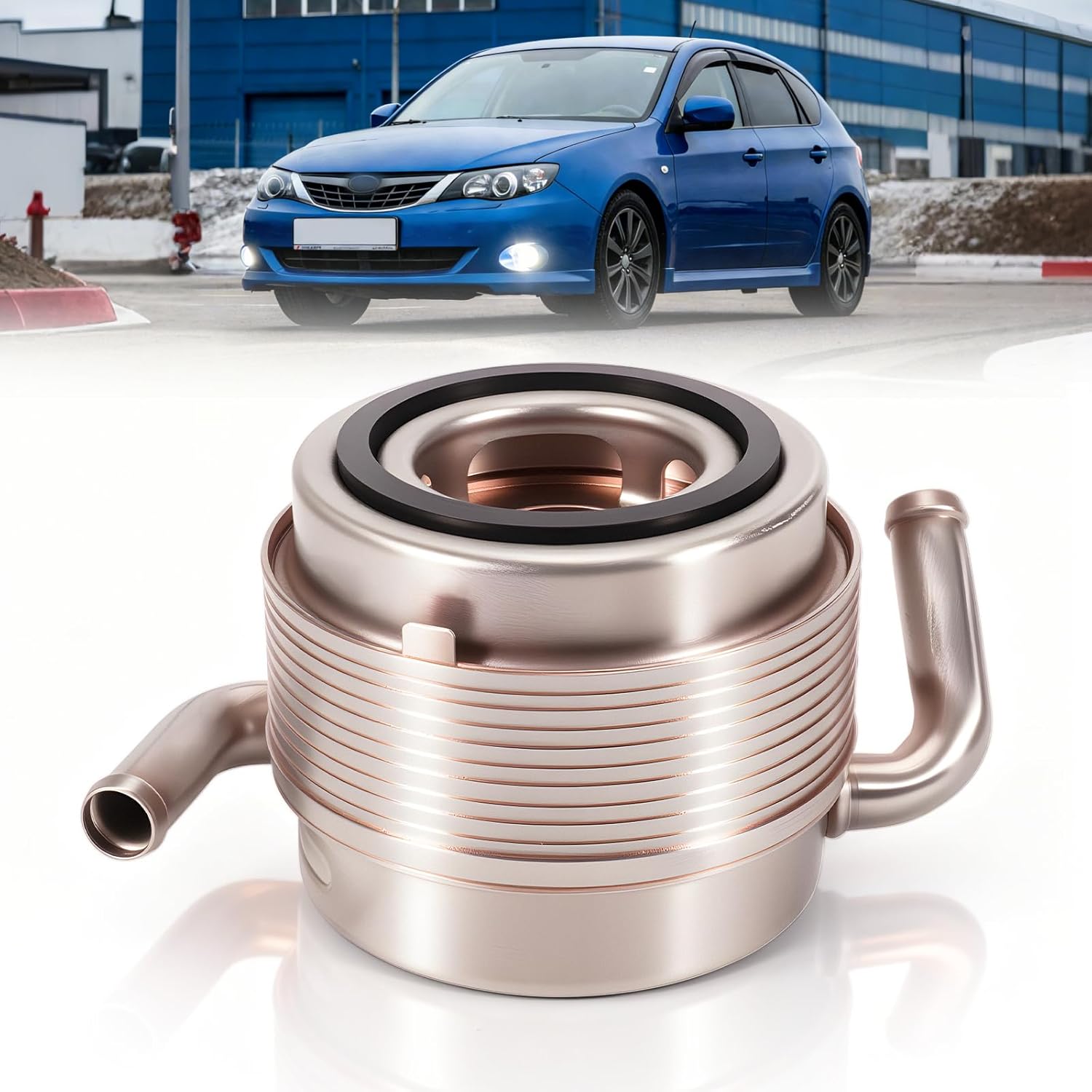 21311AA051 Engine Oil Cooler Fit for 2002-2009 Subaru Legacy Outback Impreza STI WRX EJ205 EJ255 EJ257 -Replace 21311-AA051