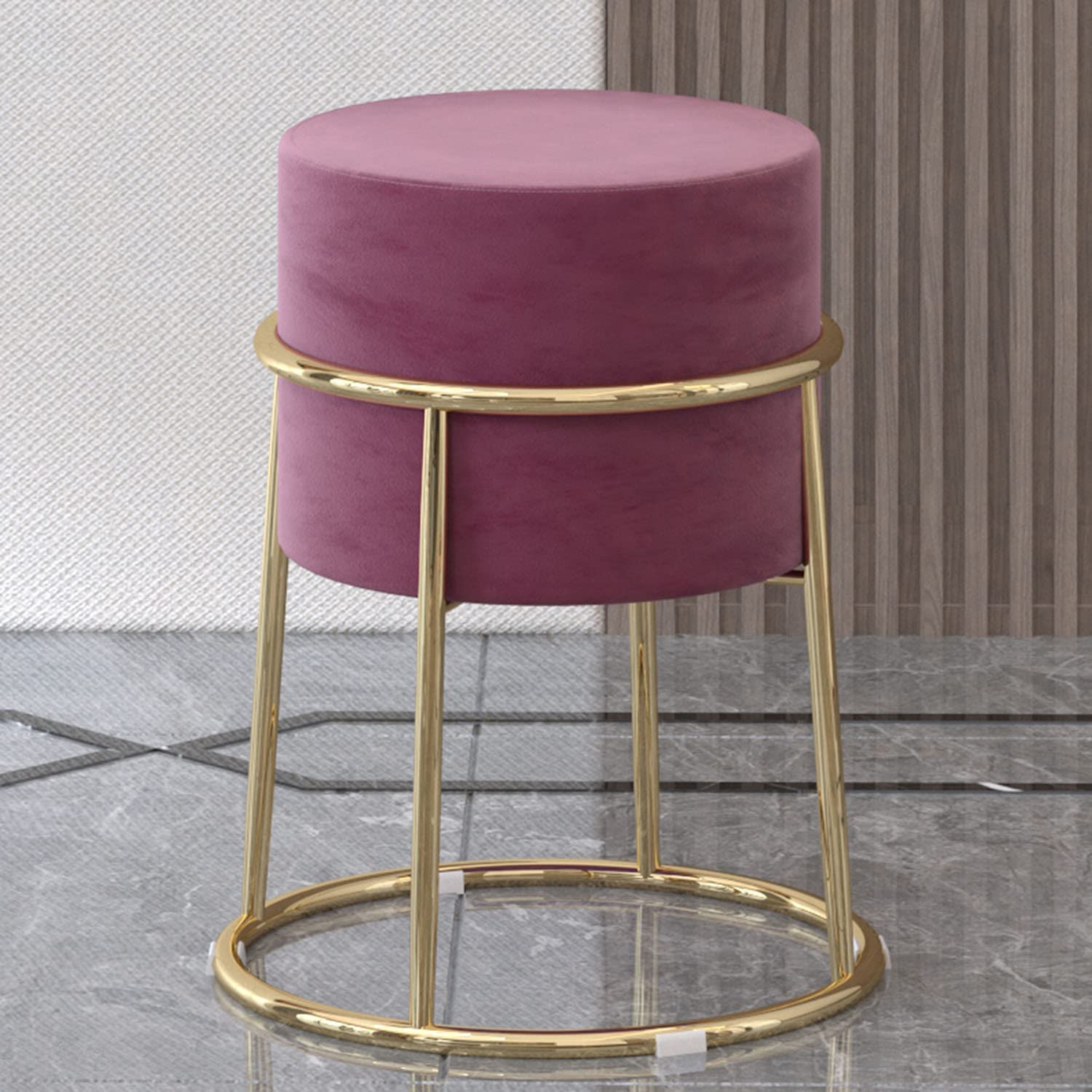 Ottoman repose-pieds moderne en velours pour salon cocooning