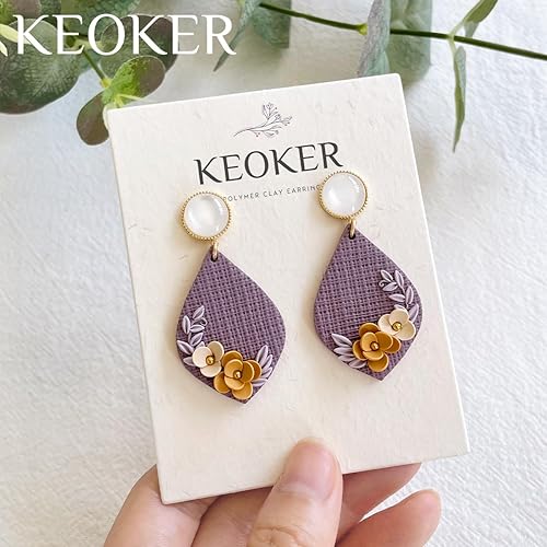 Miniatura 2 de KEOKER Rodillo de textura para arcilla polimérica, rodillo de arcilla polimérica para hacer aretes, rodillo de textura de arcilla polimérica, como