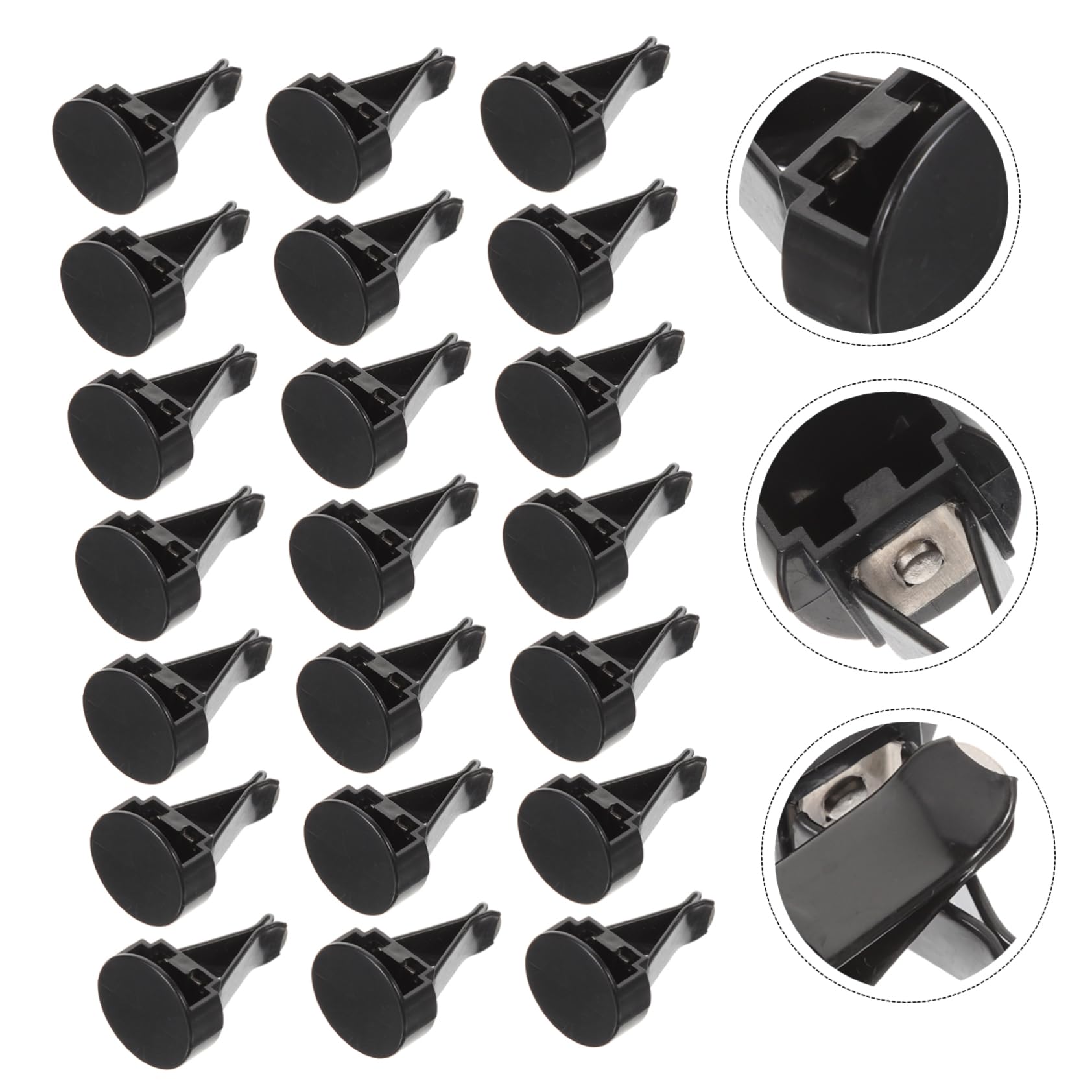 Car Clip 100pezzi Plastico Nero per Auto, Profumatori per Auto | Atmosfera Estiva, Clip per Interni Auto per Bocchette, Accessori Gesso Inclusi