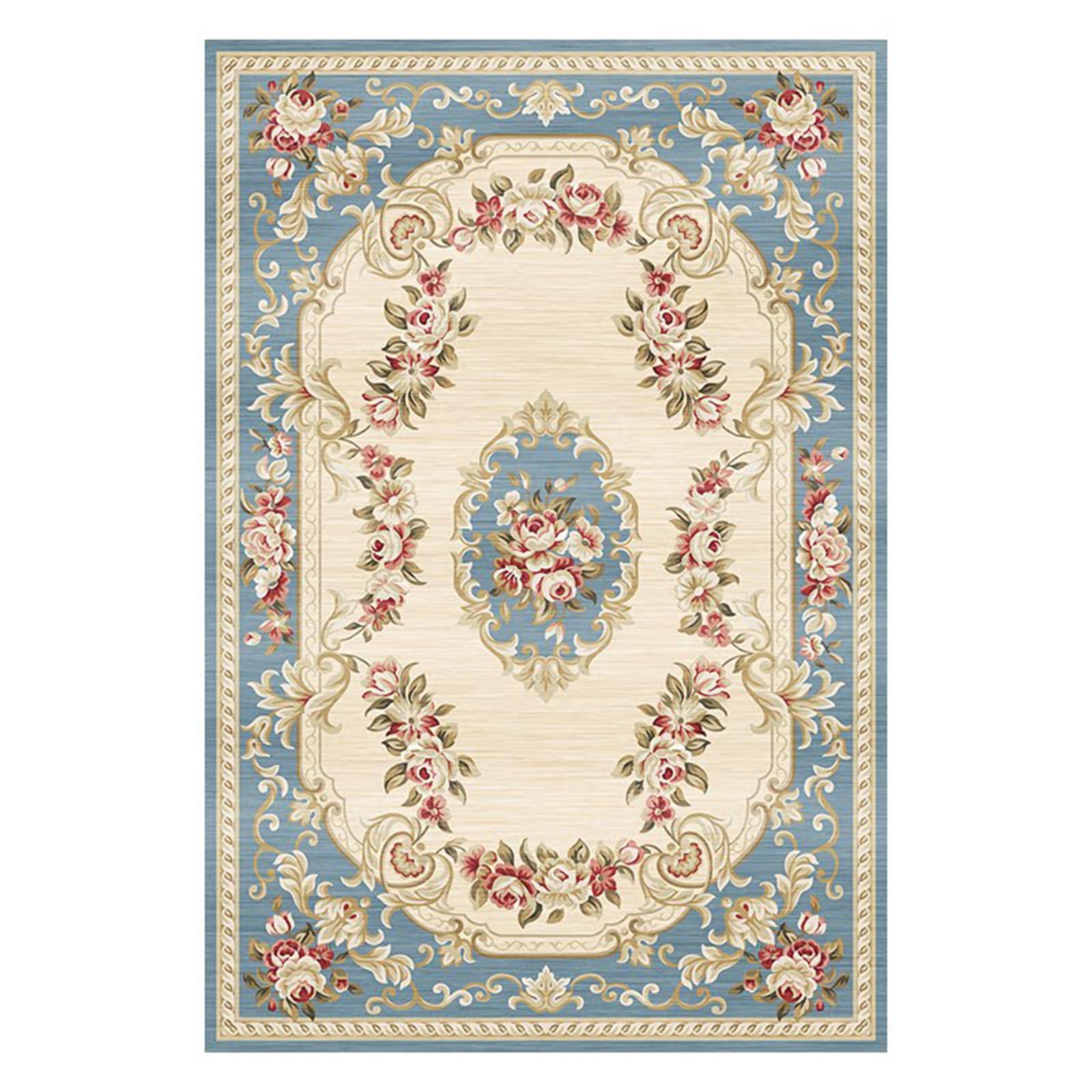 Vintage Teppich Wohnzimmer Waschbarer - Orientalisches Ethno Stil, Weicher Retro Kurzflor Teppiche, Rutschfest & Faltbar, Pflegeleicht für Schlafzimmer, Flur & Esszimmer Büro, 200x300 cm, A2