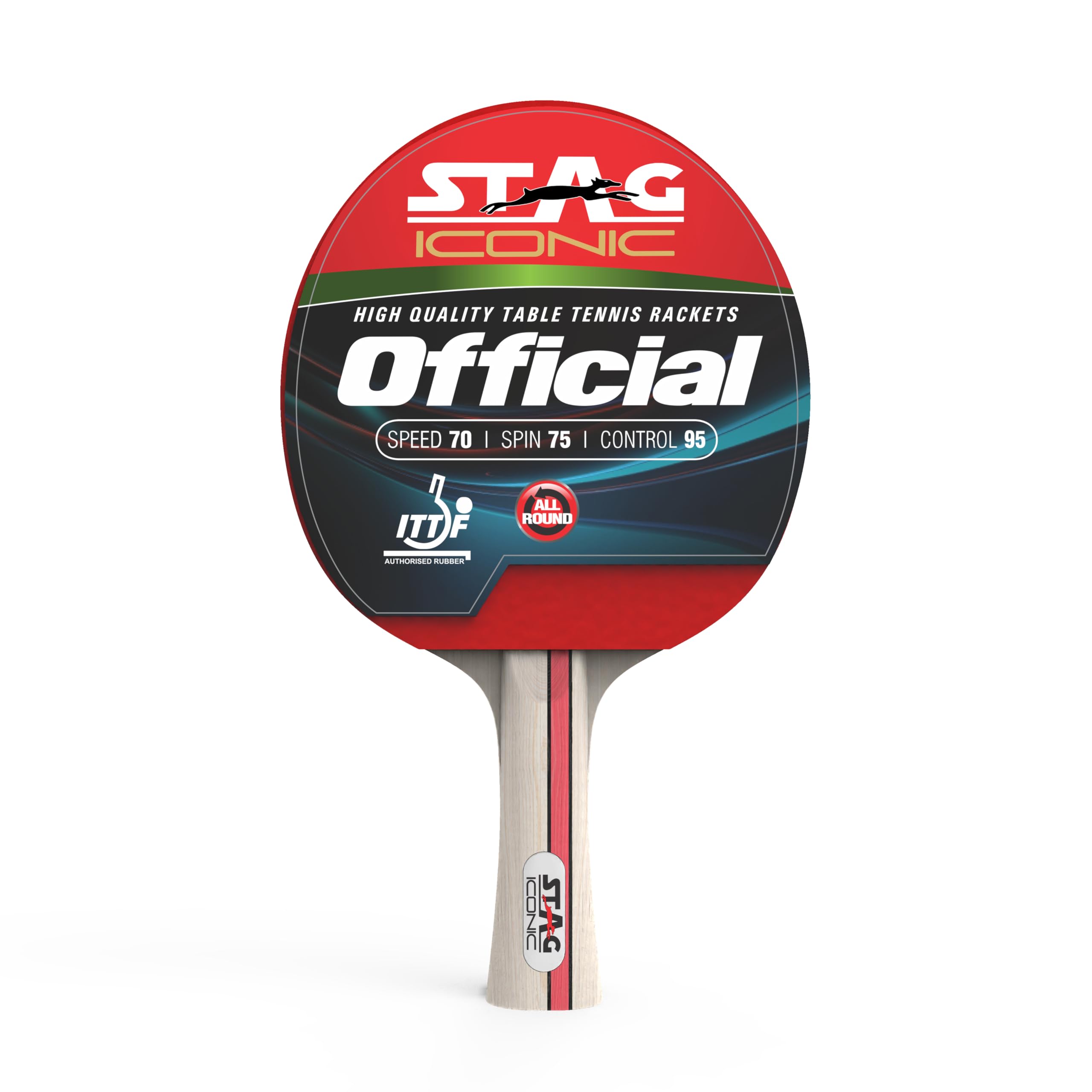 Stag Iconic Official Table Tennis (T.T) Racket | Advanced TT Racquets| Black/Red Grip Designed Comfortable Wooden Table Tennis Bat-image-25