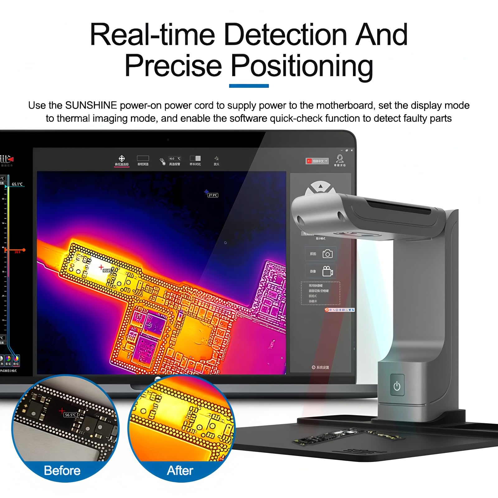 SUNSHINE LC-AD15 400W 3D Analysegerät Schnelle Handy-PCB-Erkennung Infrarot-Thermalkamera Reparaturwerkzeugset