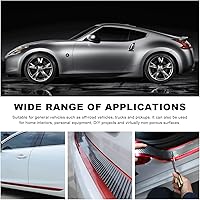 Vista 6 de Protectores de Entrada de Borde de Puerta de Automóvil, Tira Adhesiva de Cubierta Protectora Anti-Colisión contra Rayones, Cinta Protectora