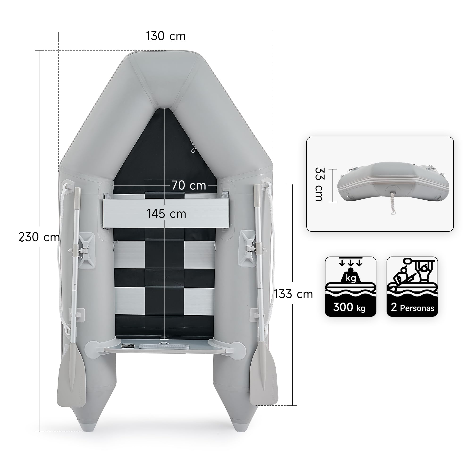 DARTMOOR Bote Hinchable para Adultos Barca Hinchable para Pesca con Remo