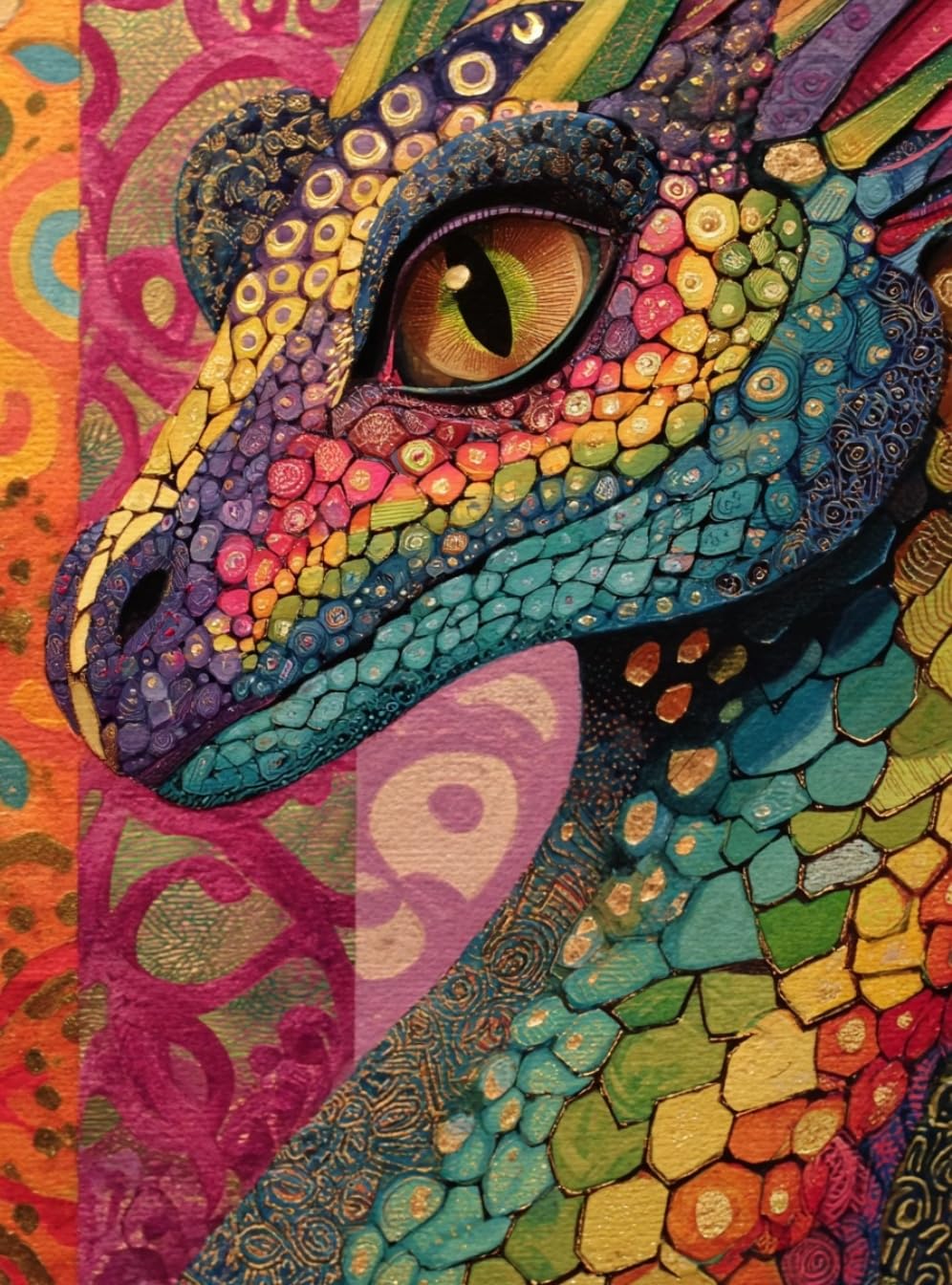 WANGWANGMIAO Paint by Numbers for Adults Rainbow Head,DIY Painting by Numbers Kits on Canvas Hand Painted Artwork Gift Home Decoration 16x20inch，with Frame