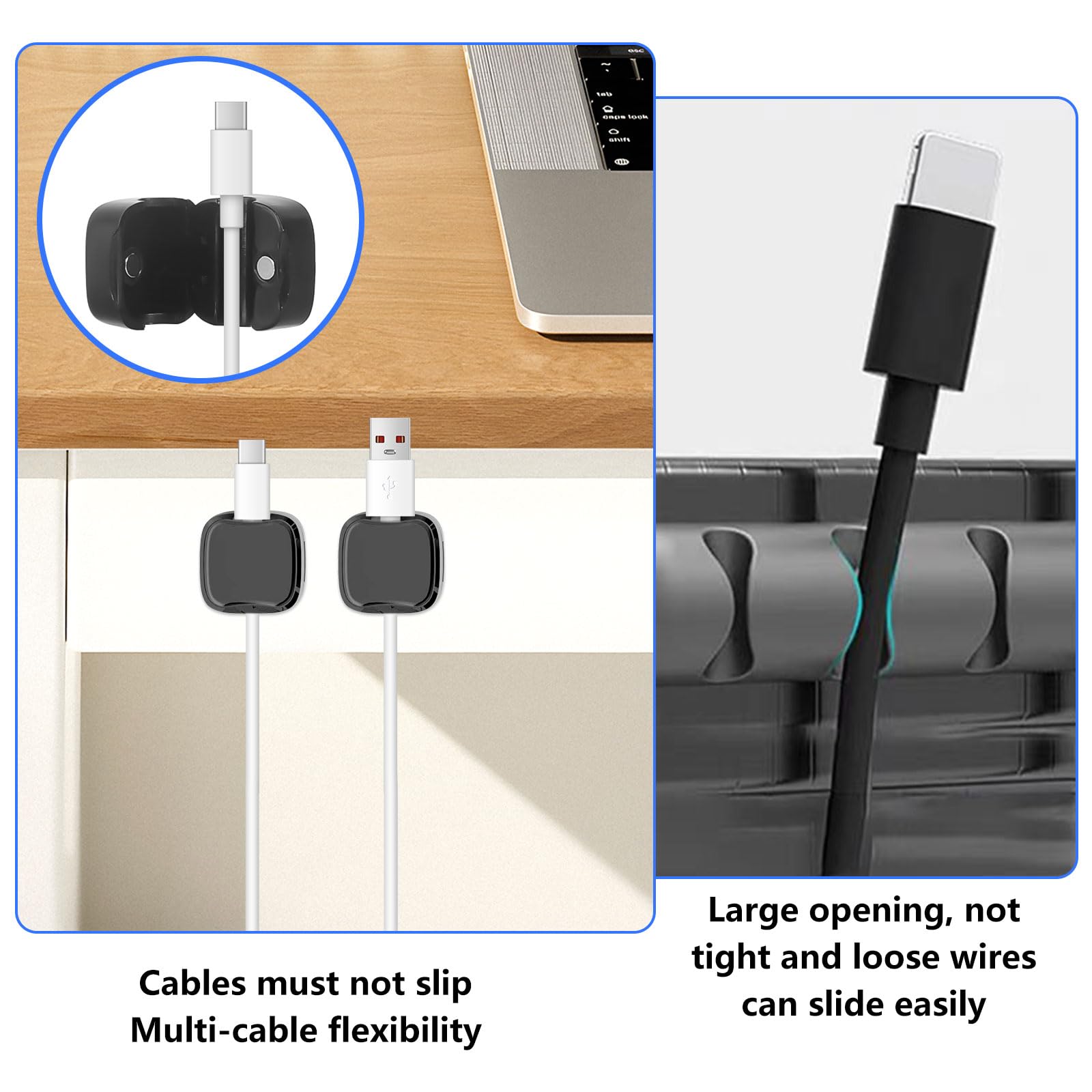 12 Clip Magnetiche Per Cavi - Organizzatore Cavi Scrivania - Foto 9