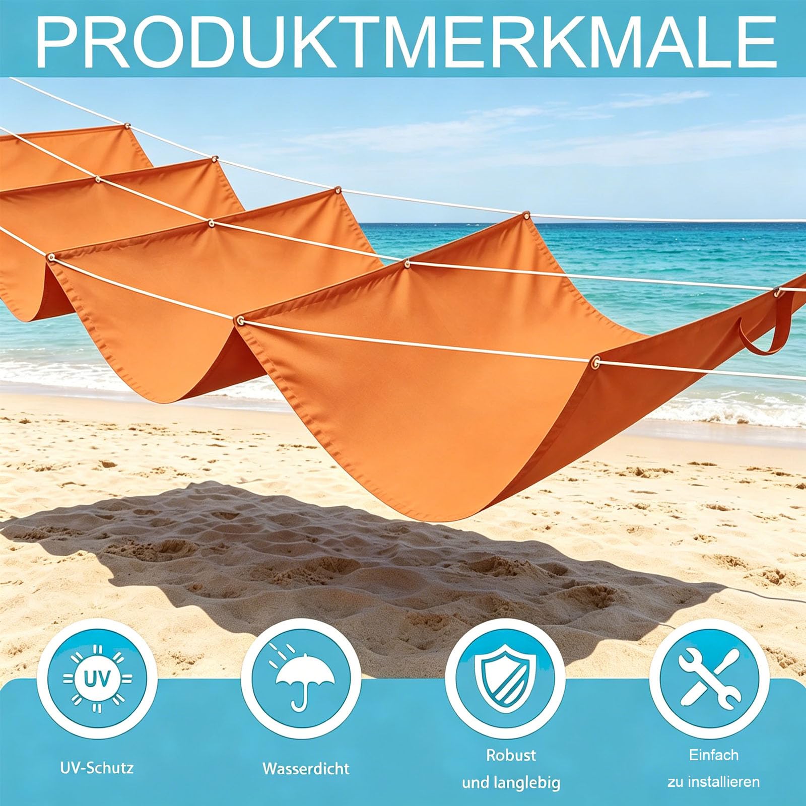 Einziehbare Welle Sonnensegel, Sonnensegel Einziehbar Welle, Verstellbar Schattenabdeckung Sonnenschutz Pergola, Maßanfertigung Möglich, für Garten Außenbereich-orange||100x700cm