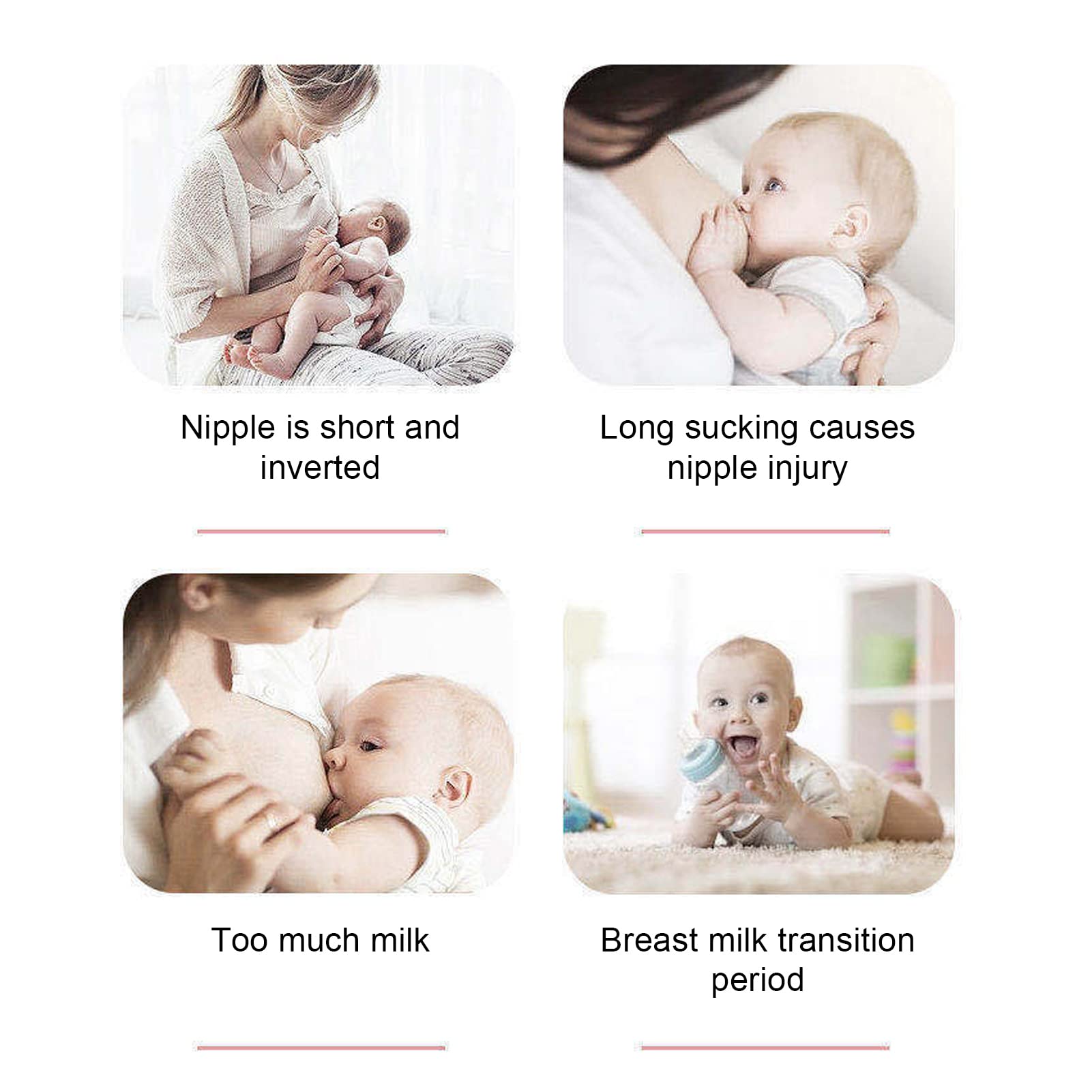 2 Pezzi Protezioni per Capezzoli in Silicone per Allattamento Neonato, Protezioni per Capezzoli per Allattamento Al Seno Doppia Ventosa Protezione per Protezioni per Capezzoli