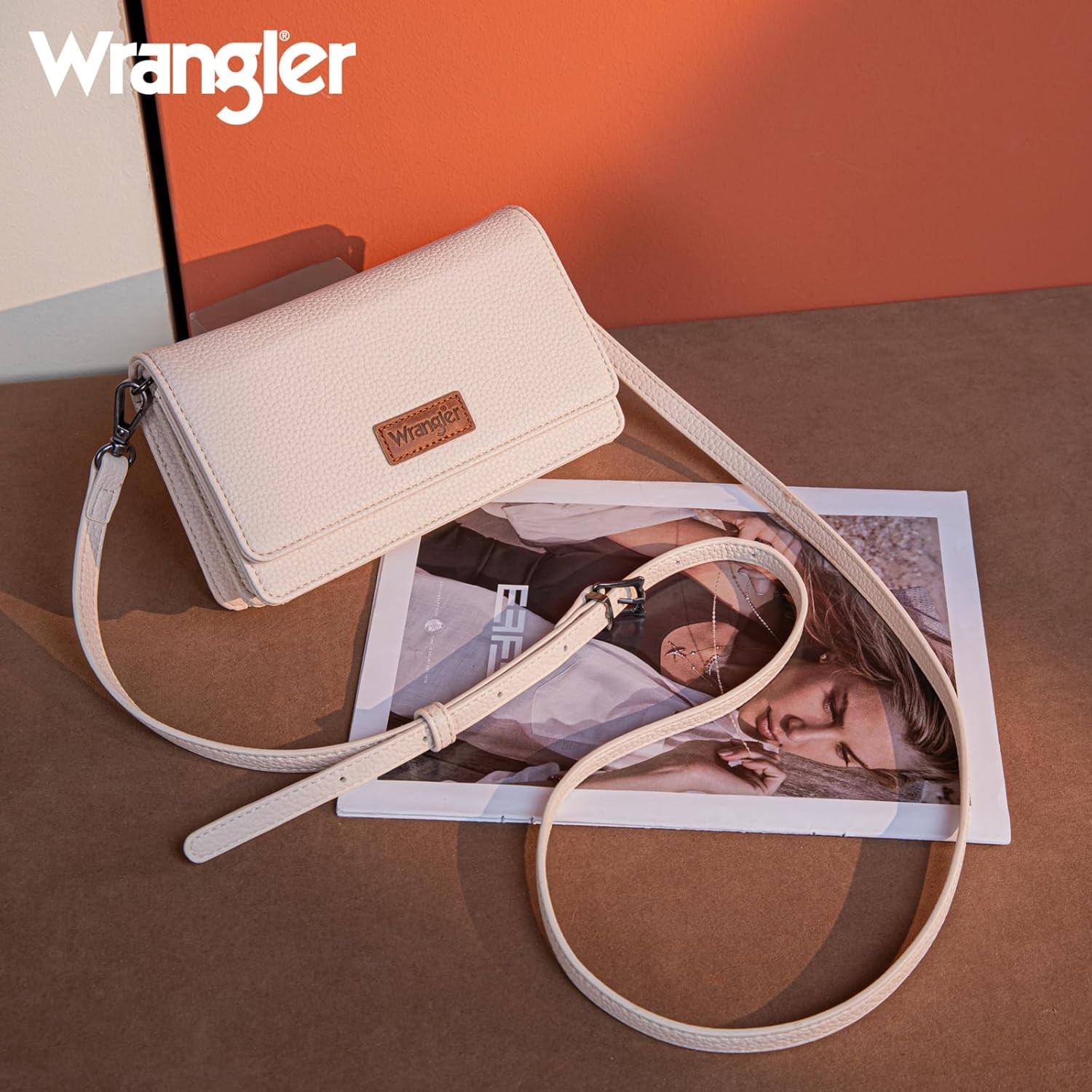 Wrangler Small Crossbody Wallet Purses RFID Trendy Purses for Women with Adjustable Straps - Image 3