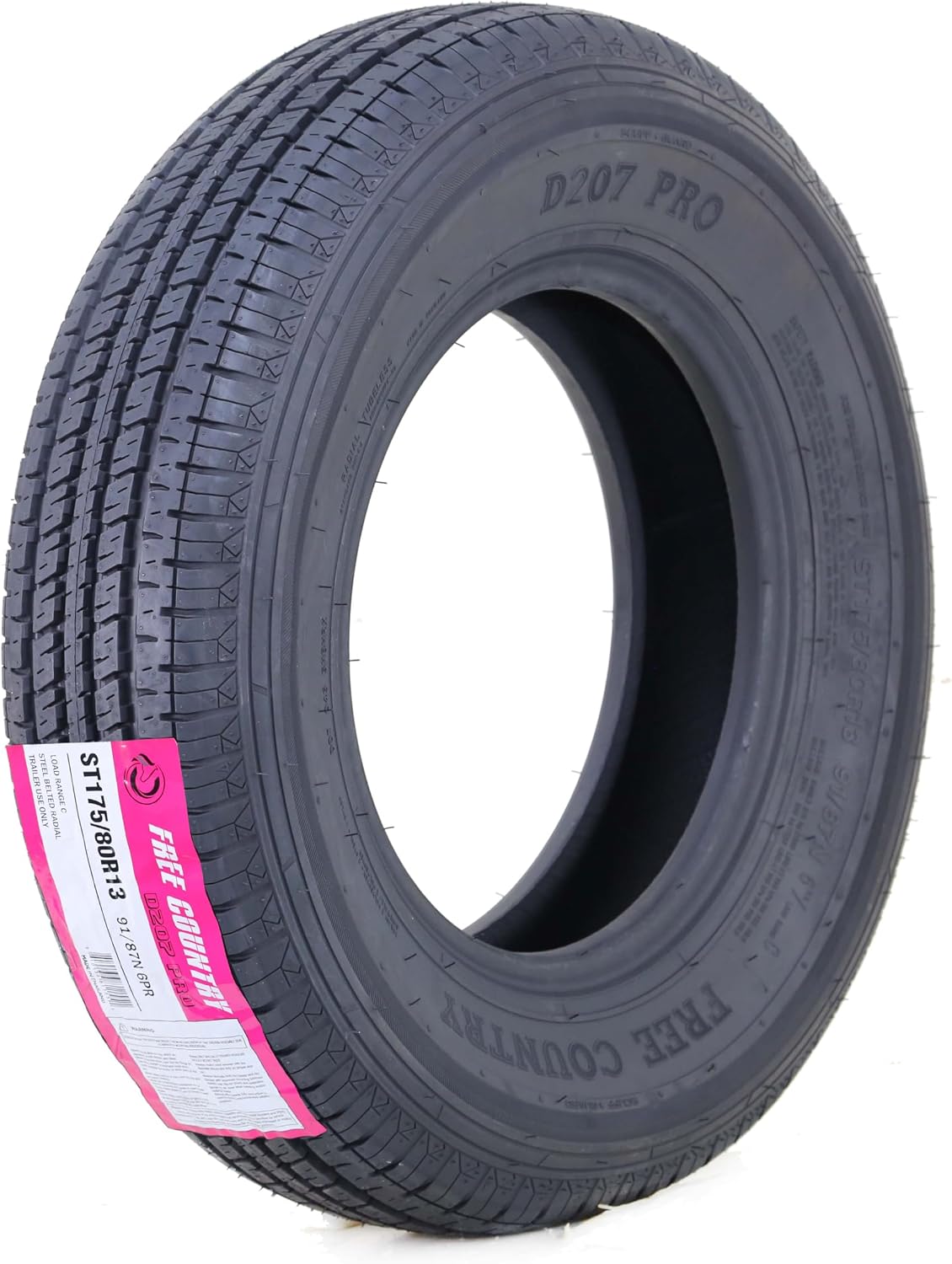 FREE COUNTRY Premium Trailer Tire ST175 80R13 Radial 6PR Load Range C 91M 11151