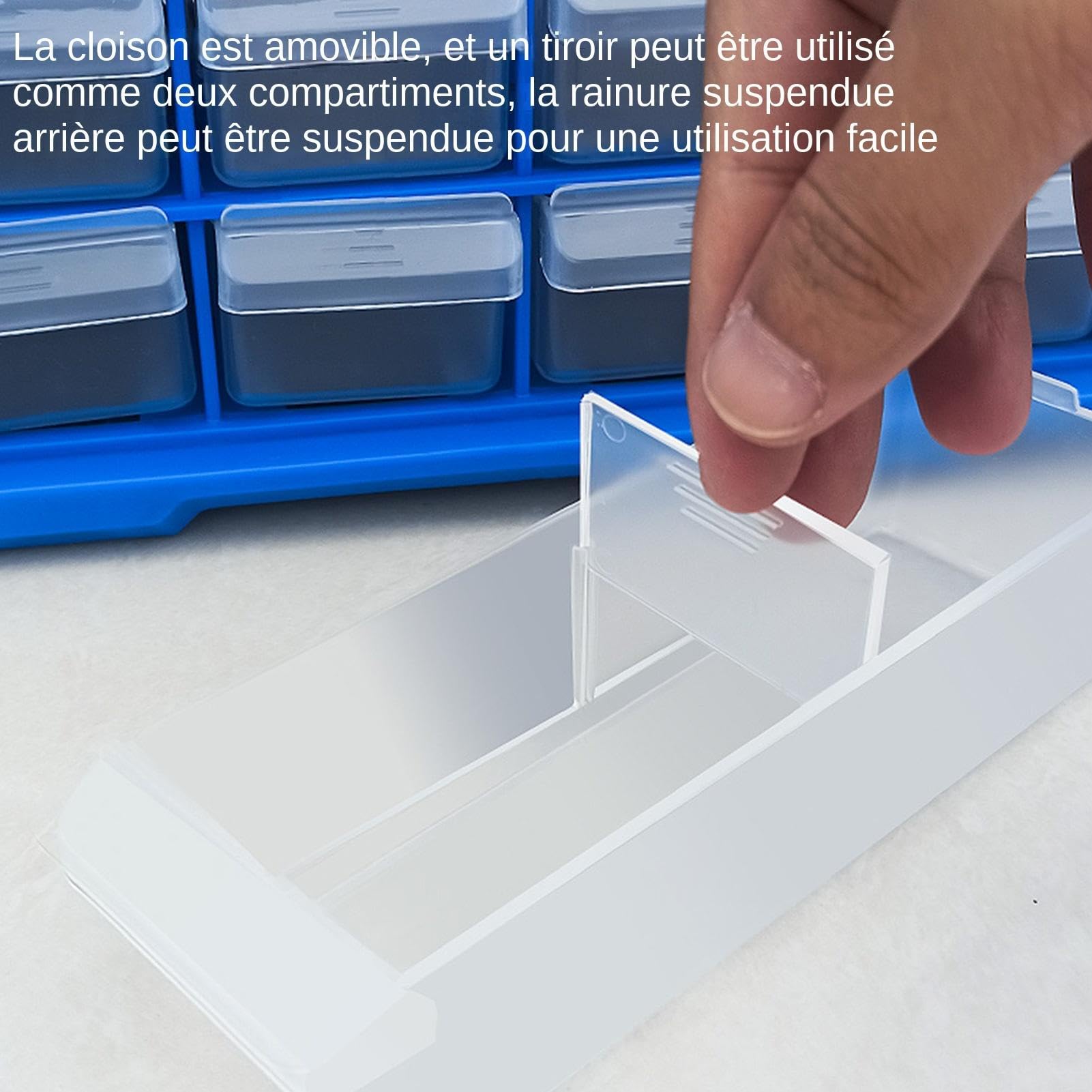 Organizzatore per cassetti modulare - di archiviazione di compatte | armadio per smistamento di piccoli oggetti | Scatola portaoggetti da officina con scomparti multipli, organizer in