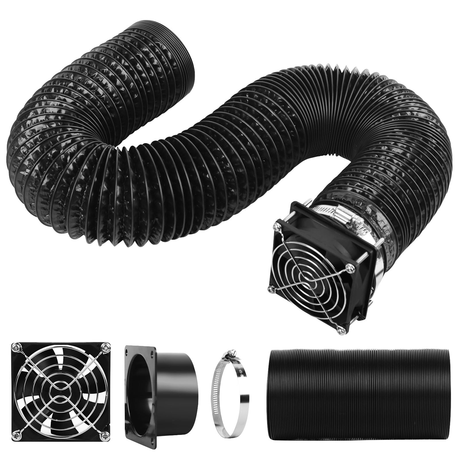Fan Fume Extraction Kit with 4000 RPM Efficient Ventilation Fan, Exhaust Smoke & Odors, Compatible for 3D Printer Enclosure with Fan Interface and Laser Engraver Enclosure-image-14