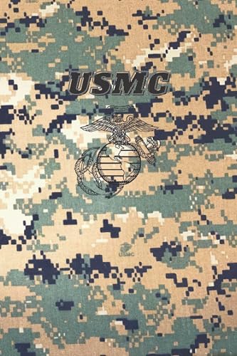U.S. Marine Corps Marpat Jungle Wooden Camouflage Notepad: Lined Journal with Premium Paper, College Ruled 6" X 9", 120 Pages, Jungle Wooden Camouflage Pattern - SEMPER FIDELIS