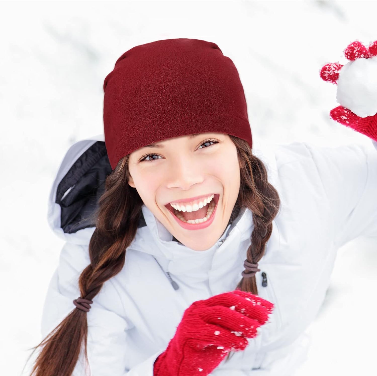 Geyoga 4 Pieces Winter Neck Warmers Neck Gaiter Scarf Windproof Face Covering - Image 2