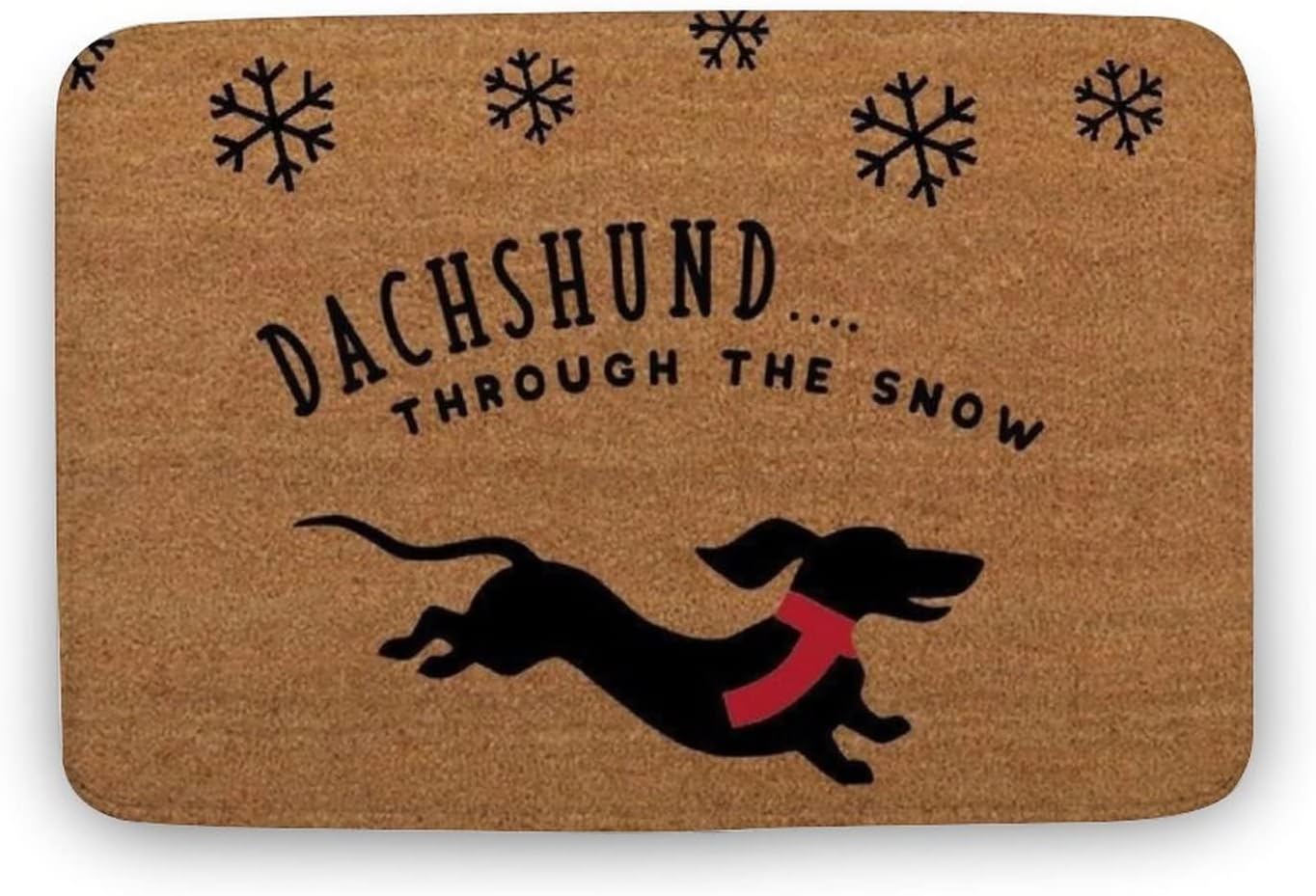 Allijune Dachshund Through The Snow Doormat,Dachshund