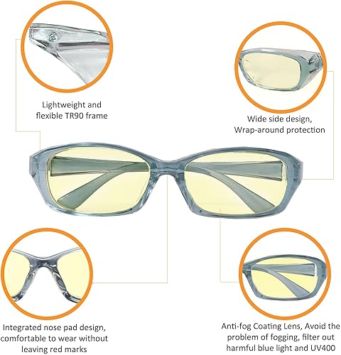 Miniatura 3 de Gafas de seguridad anti niebla gafas de seguridad azul protección lunette protección gafas para hombres y mujeres