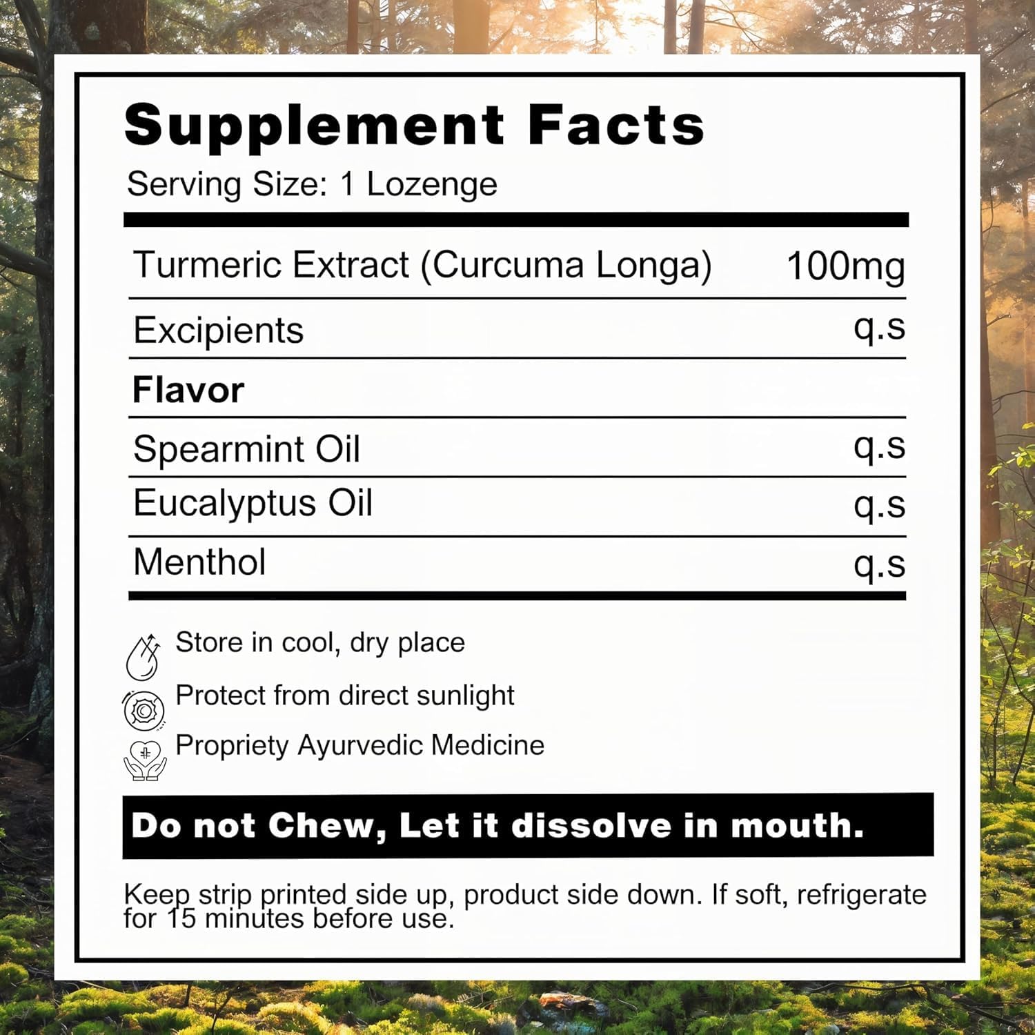 Turmeric Lozenges – Sugar Free Cough Drops for Adults, Sore Throat Relief & Dry Mouth Lozenges – Turmeric Curcumin Supplement, Anti Inflammatory Support, Cough Suppressant (6-Pack/60 Count)