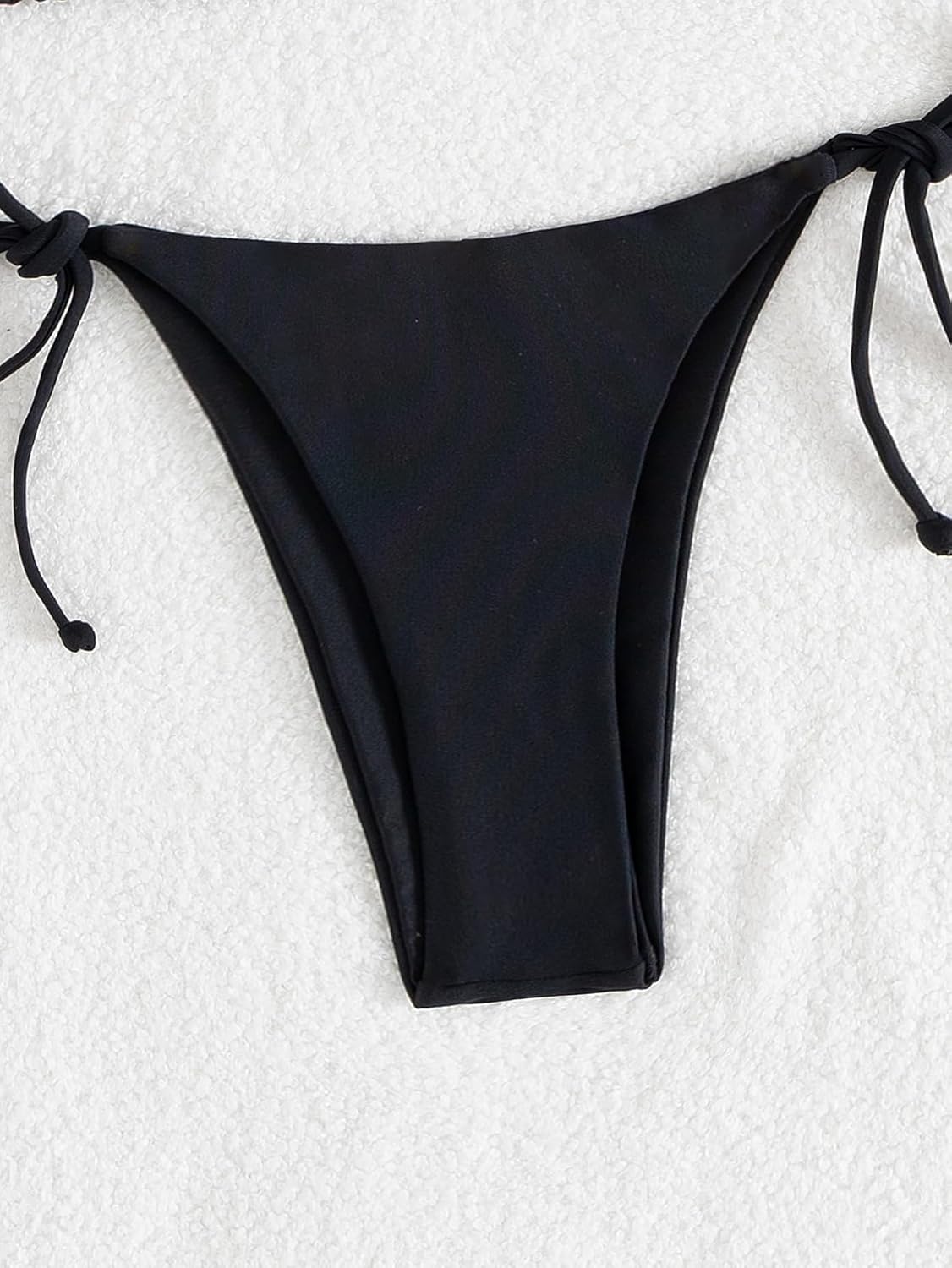 Tainehs Women's Sexy Halter Thong Bikini Tie Two Sides Bottom Triangle Bikini Swimsuits