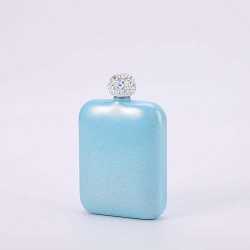 Miniatura 45 de Frasco de pulsera para mujer, botella de brazalete con tapa de diamantes de imitación para botella de vino de licor, juego de embudo de acero
