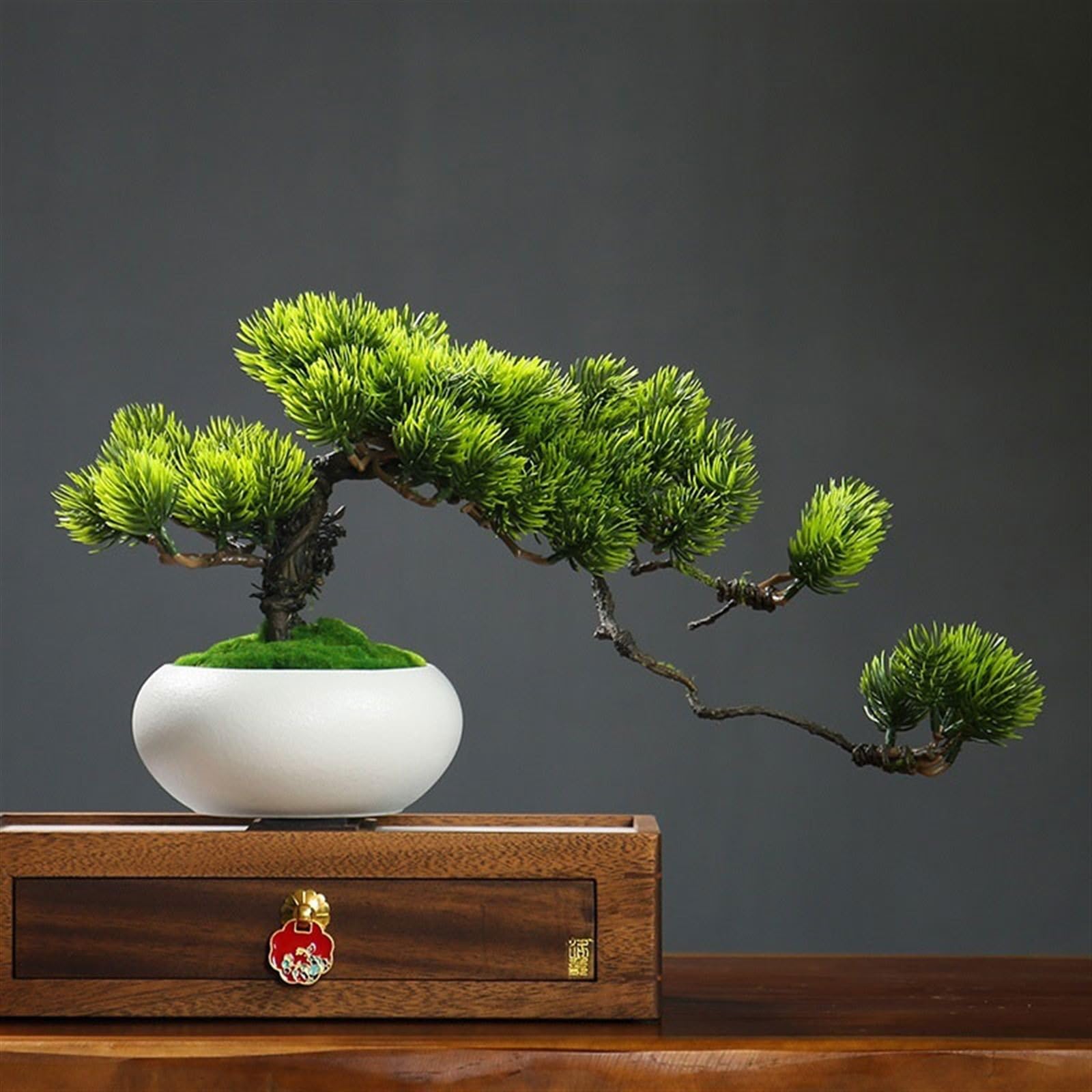 Symulowane rośliny doniczkowe Symulacja zieleni Bonsai Salon Wejście Dekoracje pulpitu Sosna Roślina doniczkowa Dekoracje Małe ozdoby Dekoracje wnętrz