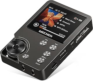 Leitor MP3 HiFi MECHEN M30, Leitor de música digital de alta resolução DSD sem perdas, Leitor de áudio portátil de alta resolução com cartão de memória de 64 GB, cinza