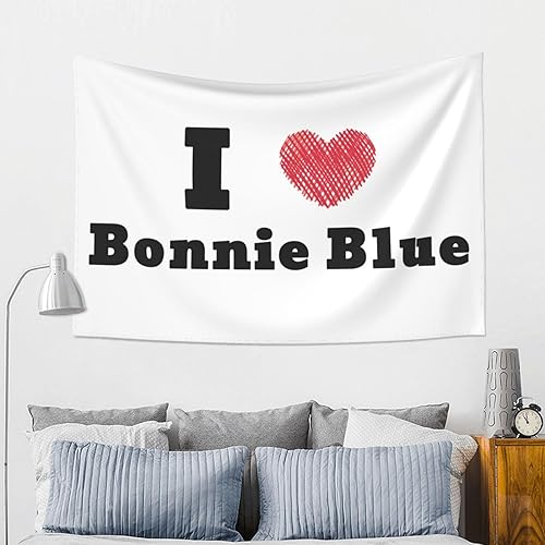 Miniatura 5 de IMEEGIEN I Love Bonnie Blue Tapestry Wall Hanging 60x40 Inches Home Decoration For Bedroom Living Room Dorm Decor Wall Art