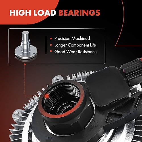 Miniatura 5 de A-Premium Embrague del ventilador de refrigeración del motor compatible con Chevrolet Tracker 1999-2004 y Suzuki Grand Vitara 1999-2005, Sidekick,