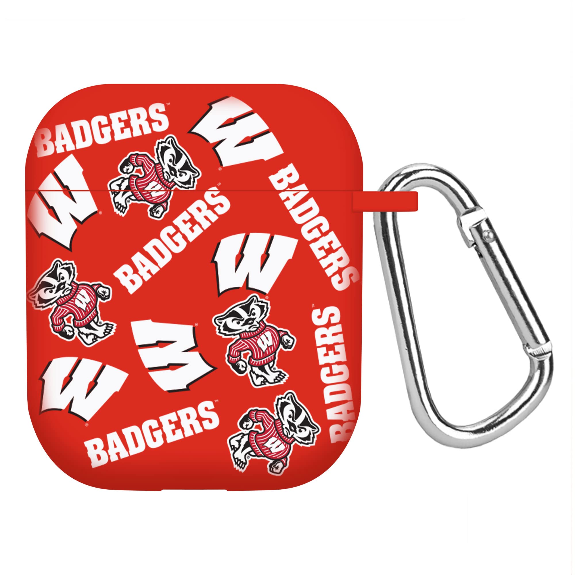 AFFINITY BANDS Wisconsin Badgers HD Case Cover Compatible with Apple AirPods Gen 1 & 2 (Random)