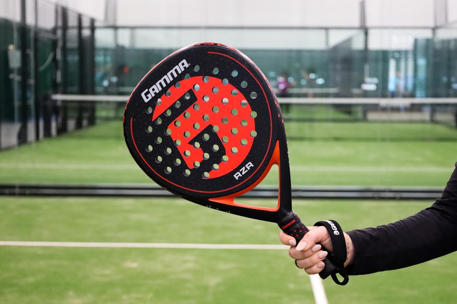 Gamma RZR Padel Racket – Teardrop Shape for Power & Control, Microbead Texture for Precision & Spin, Lightweight, Durable Racquet for Beginner to Intermediate Players