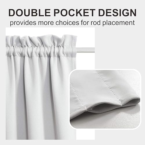 Miniatura 2 de Aquazolax Cortina de Privacidad para Ventana de Puerta, Cortinas y Colgaduras Opacas para Oscurecer la Habitación con Alzapaños para Ventanas