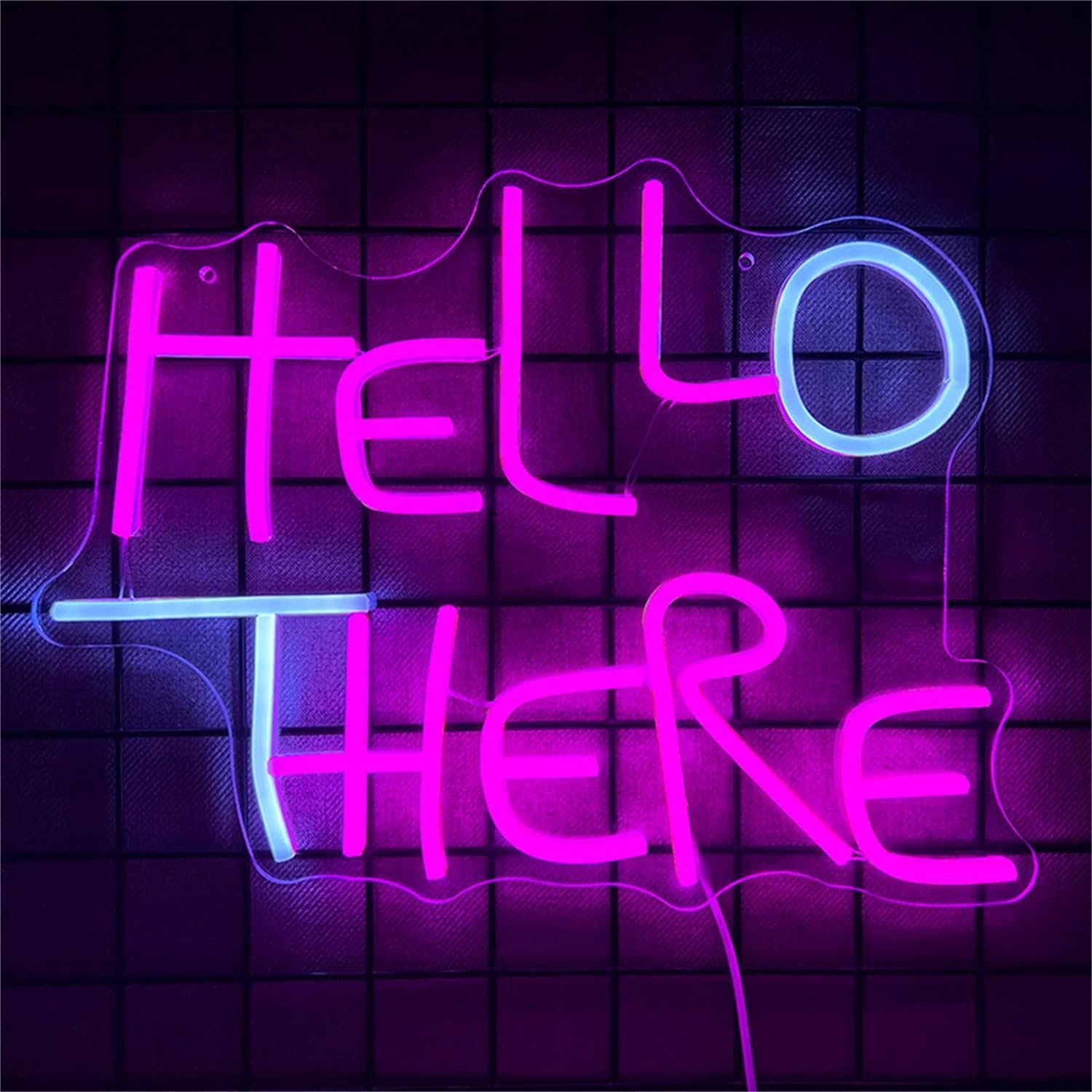 WaiDXn LED Neon Light Sign Hello There Neon Signs, USB Neon Lights, Luminous Signboard with Switch, 40X30cm