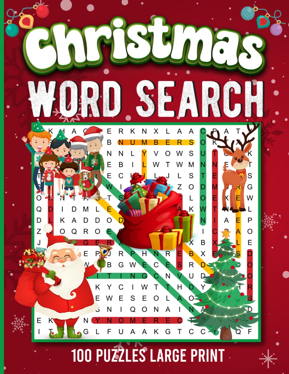 Christmas Word Search 100 Puzzles Large Print: 2000 Words