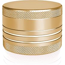 Small Pill Box, Portable Daily Box, Aluminium Alloy Round Container for Pills, Pocket Case Gold