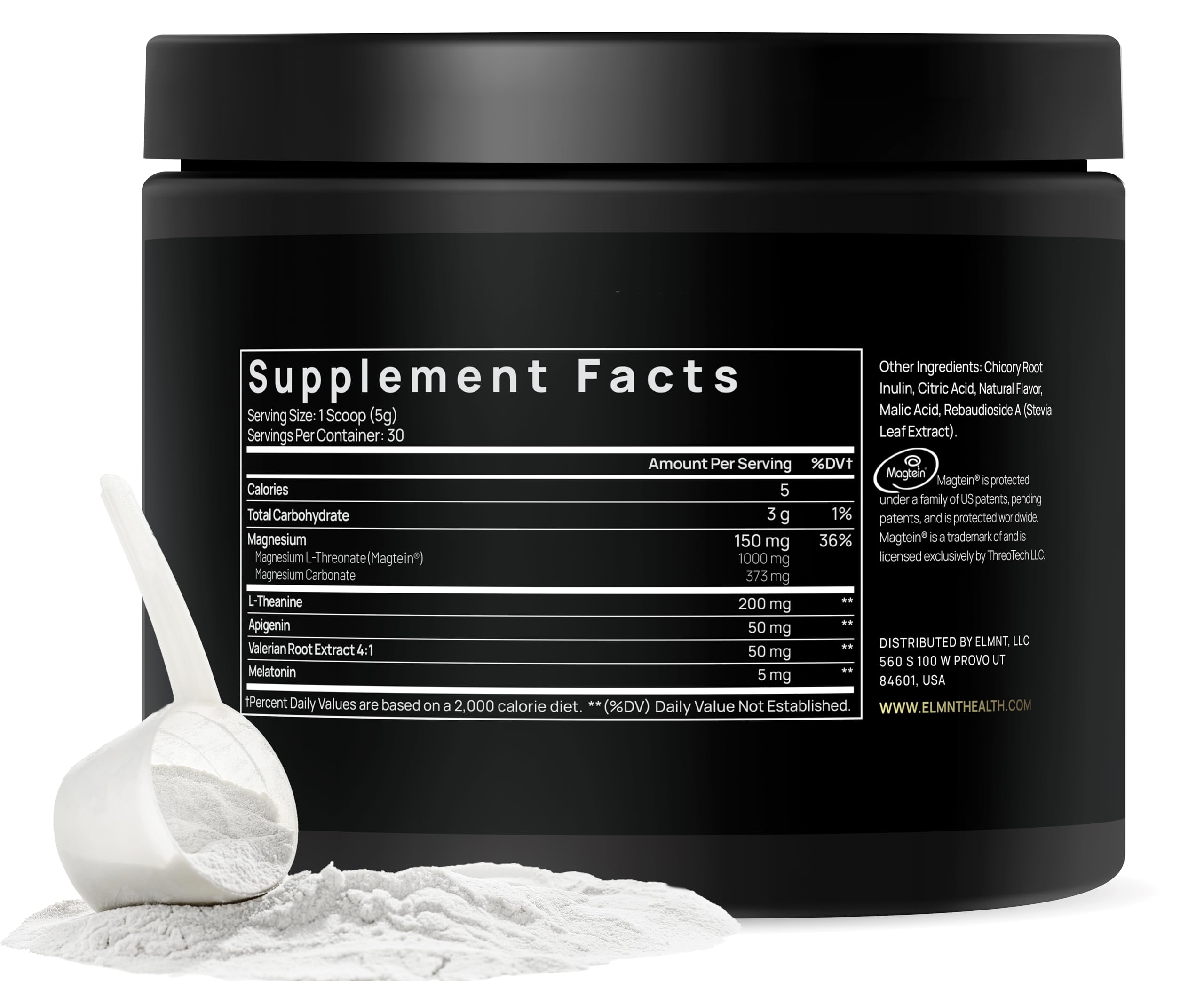 Triple Sleep Magnesium L-Threonate Powder w. Apigenin, L-Theanine + Melatonin - Magtein Magnesium L Threonate Supplement - High Strength Magnesium for Deep Sleep & Calm Natural Sleep Aid for Adults — Amazon image 2